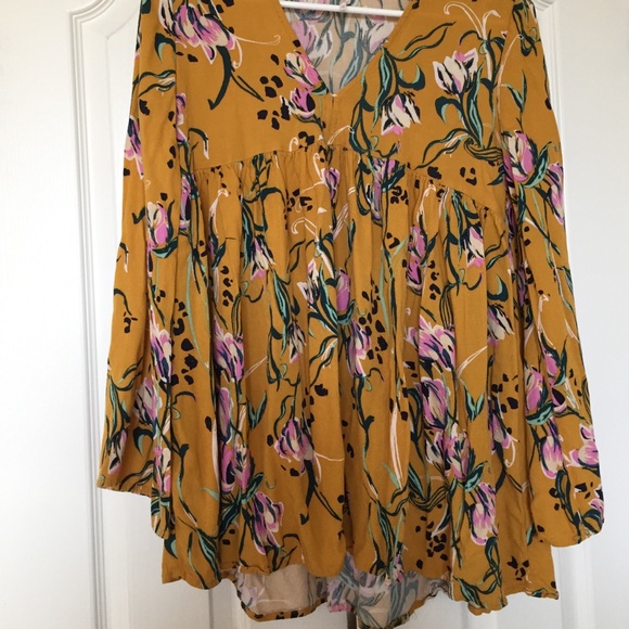 Bella Printed Tunic in Yellow Combo - Picture 4 of 4